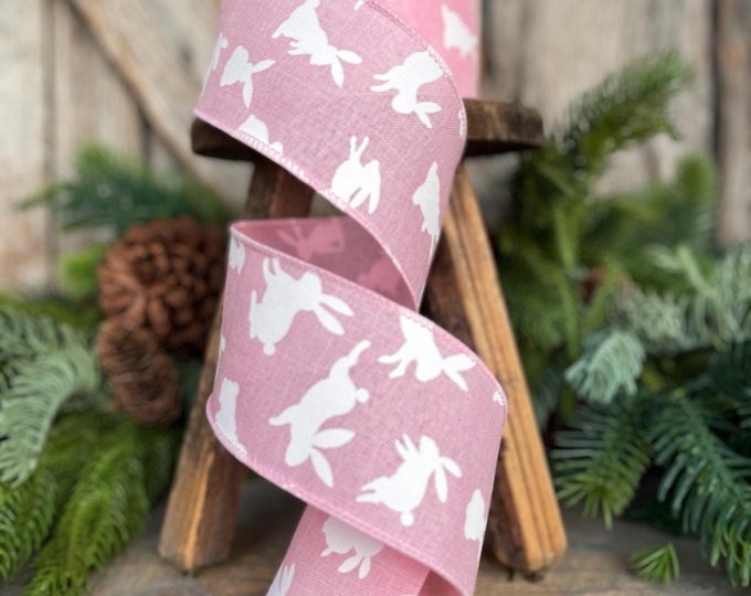 2.5" Pastel Pink Bunny Ribbon