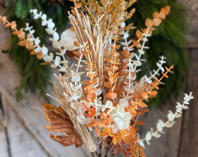 33" Fall Greenery Bush, Fall bush, gold autumn greenery, wreath supply, Fall Floral Bush, Fall Florals, Fall Filler, 84500