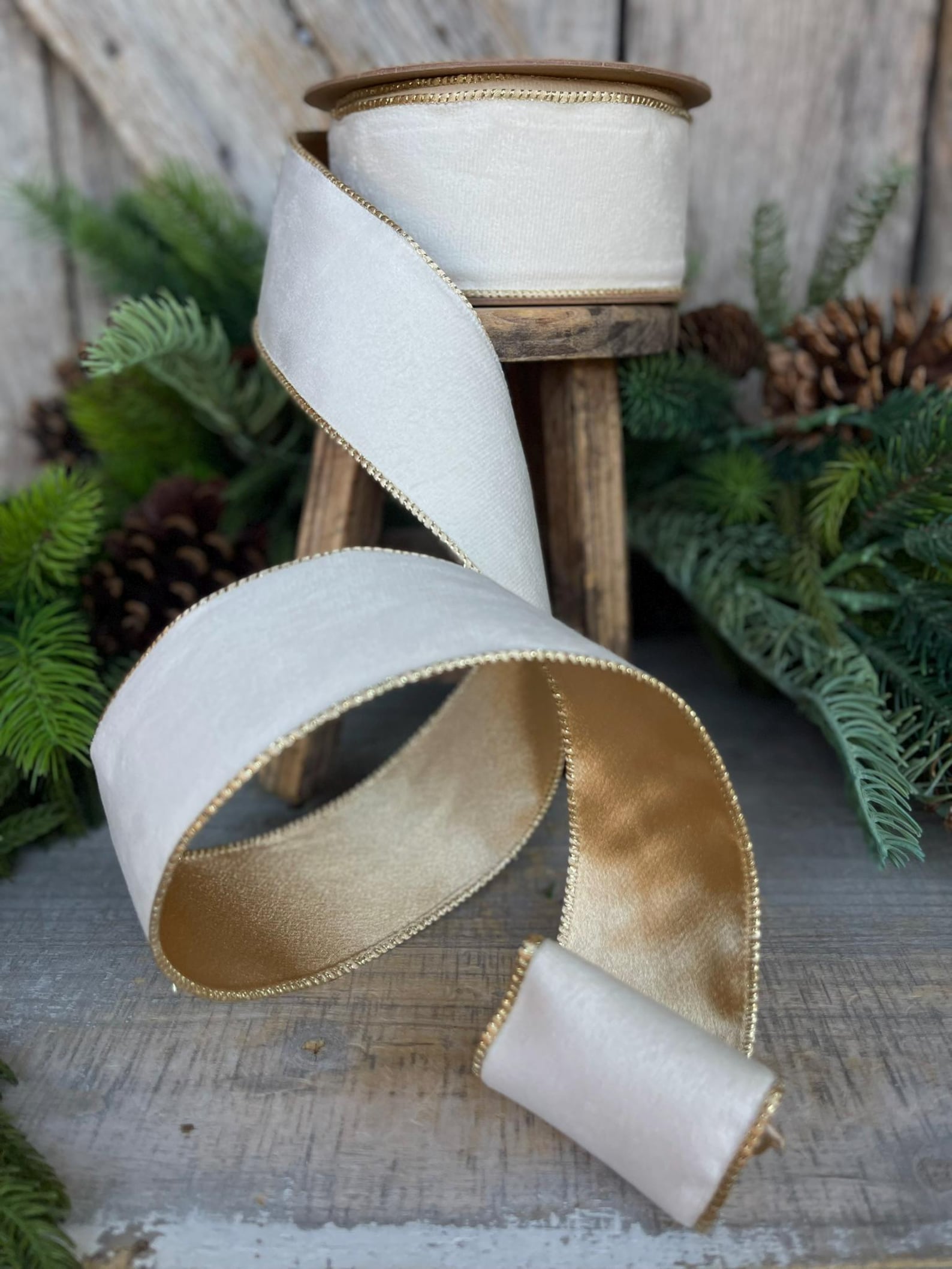 Ivory White Ribbon 2.5