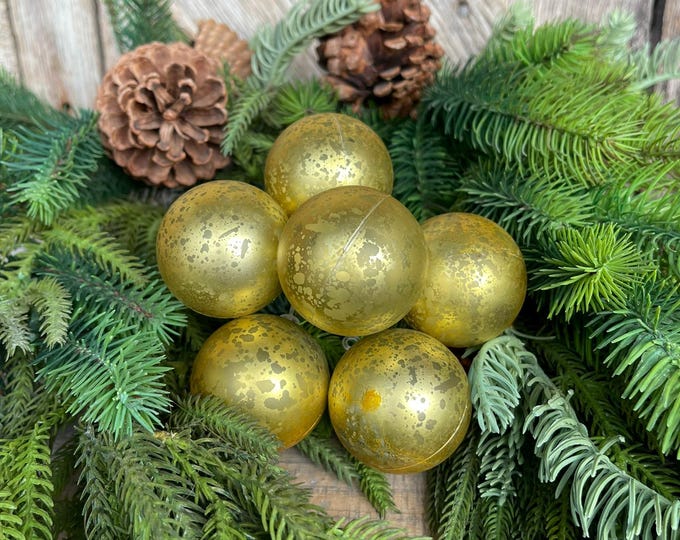 10" Gold Ornament Ball Pick, Gold Ball Pick, Ornament Pick, Wreath Supply, Ball Pick, Christmas Ornament Pick, Gold Christmas Ornaments