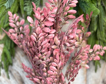 Mauve Pink Hemlock Greenery Bush: 21" Christmas & Fall Filler