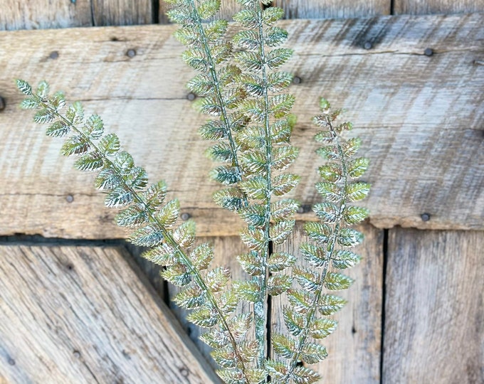 33" Rustic Fern Spray, Dark Green Fern Spray, Fall Fern, Everyday greenery, artificial fern, wreath supply, craft supply, floral supply
