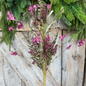 24&quot; Puprle Fall Filler Bush, 60919, Fall 60919, Purple Greenery Bush, Fall Greenery Bush, Fall Wreath Supply, 63048-PU