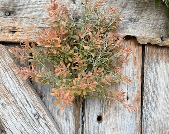 18" Orange Fall Greenery Bush, Fall Greenery, Artifical Greenery, Fall Wreath Supply, Fall Floral Supply, Fall Plastic greenery, 65362-OR