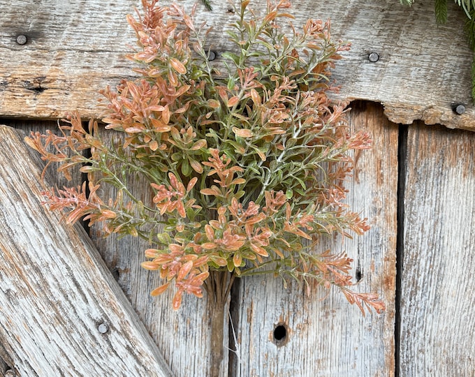 18" Orange Fall Greenery Bush, Fall Greenery, Artifical Greenery, Fall Wreath Supply, Fall Floral Supply, Fall Plastic greenery, 65362-OR