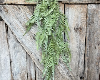 42" Hanging Greenery Fern, Fern Greenery Bush, Boston Fern Artificial Greenery, Greenery for Wreath, Wreath Supply, Floral Supply, 15773
