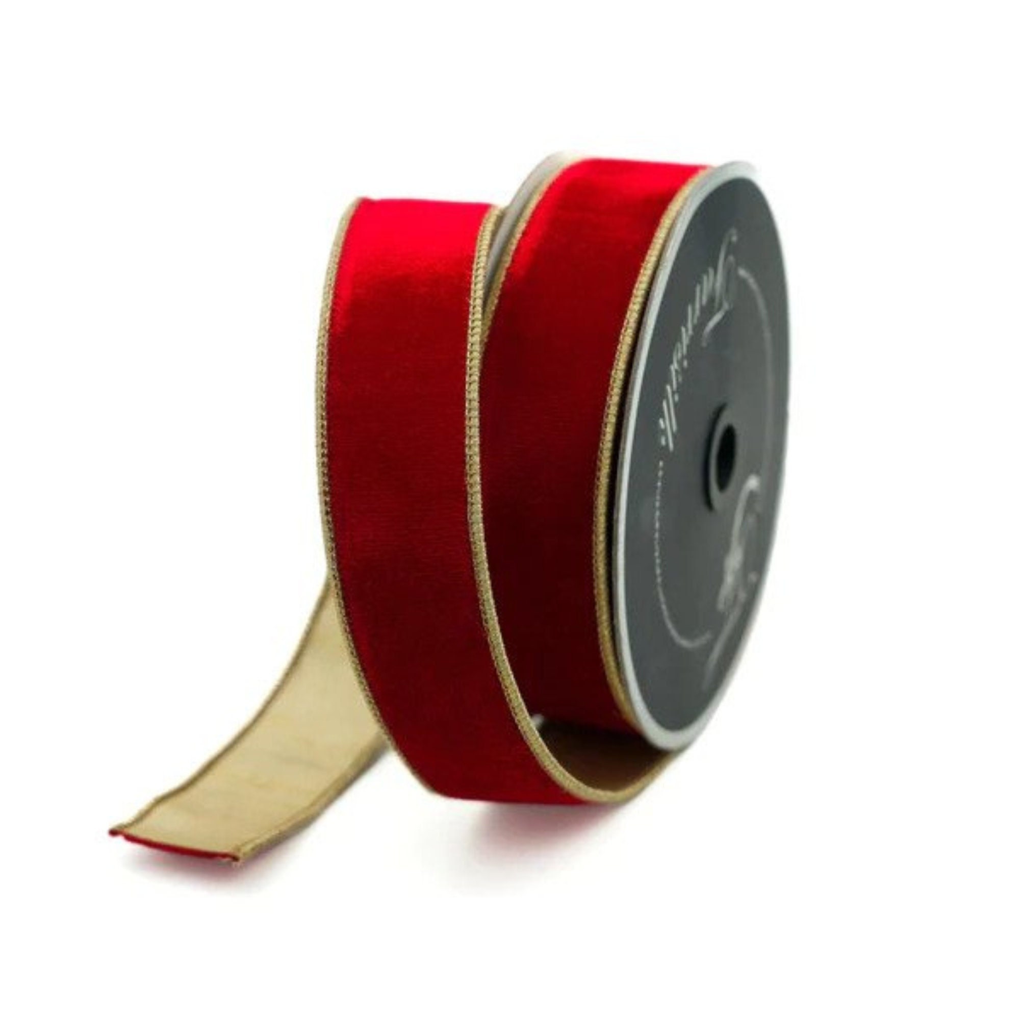 Paper Mart Velvet Ribbon for Holiday Gift Wrap & Crafting, Burgundy, 1 inch x 10 yd, Size: 1 x 10 yd, Red
