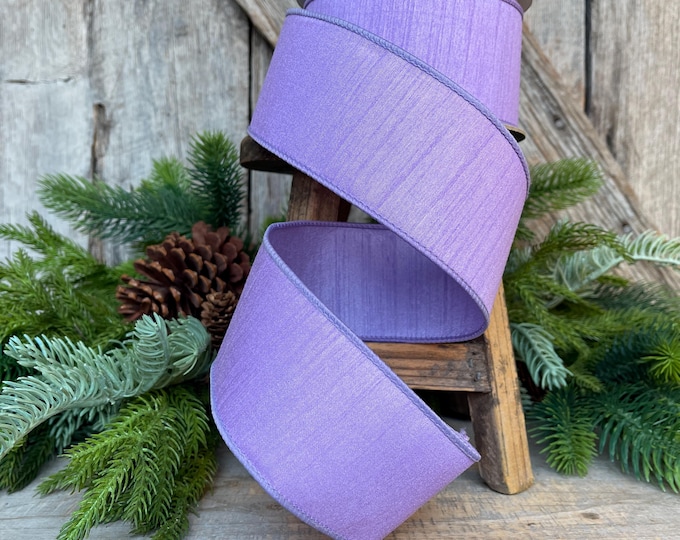 2.5" Lavender Color Fusion Ribbon, Farrisilk Ribbon, Wired Ribbon, Purple Ribbon, Lavender Ribbon, Spring Ribbon, Designer Ribbon, RK599-70