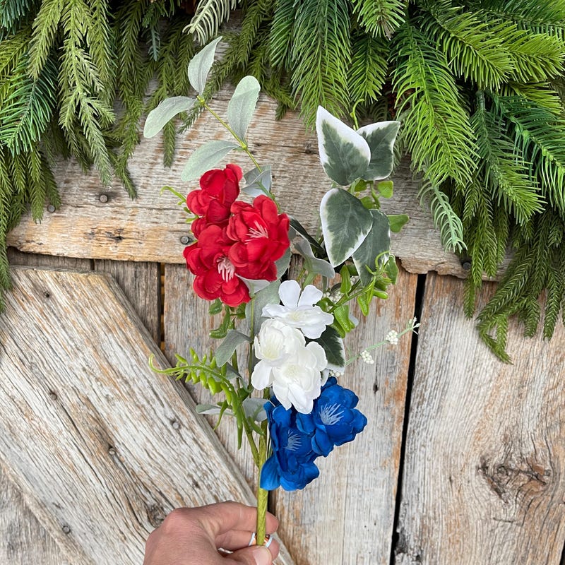 Red White and Blue Floral Arrangement - Etsy