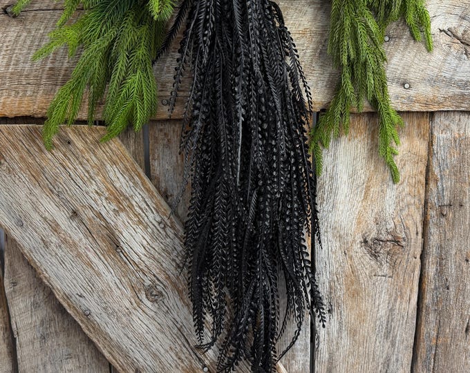 36" Black Beaded Greenery Bush, Hanging Greenery Bush, Halloween Greenery, 57311BK