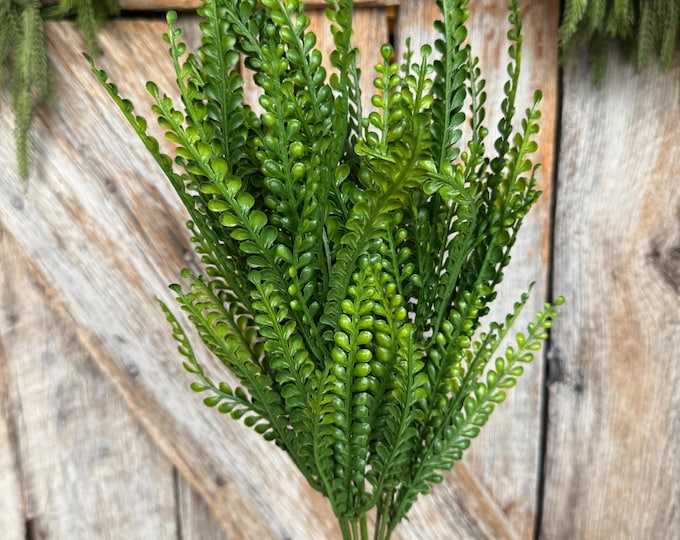18" Beaded Leaf Bush, Green Beaded Leaf Bush, Greenery Bush, Artificial Greenery, 13670GN