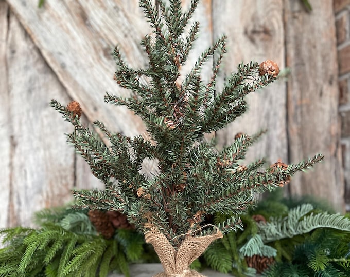 18" Tabletop Christmas Tree, Douglas Fir Seedling Tree, Artificial Tree