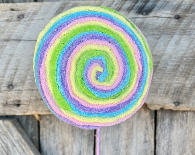 20" Christmas Lollipop, Pastel Swirl Lollipop, Candy Theme Decor, Christmas Tree Lollipop, Christmas Tree Candy Theme