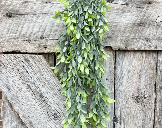 Ruscus Hanging Greenery Bush, 32" Mixed Greenery Bush, Artificial Greenery, Greenery for Wreath, Wreath Supply, Floral Supply, Hanging Bush