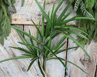 32" Green Orchid Grass Spray, Tropical Grass Spray, Artificial Tropical Grass Greenery, Tropical Greenery, Greenery Grass, 13617GN