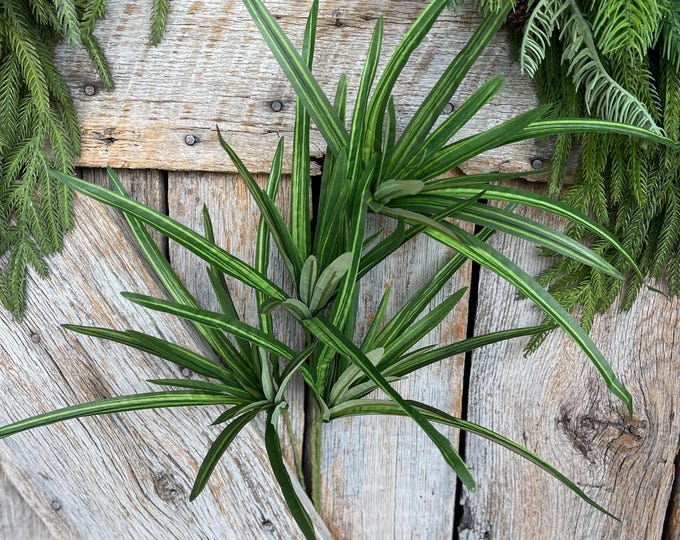 32" Green Orchid Grass Spray, Tropical Grass Spray, Artificial Tropical Grass Greenery, Tropical Greenery, Greenery Grass, 13617GN