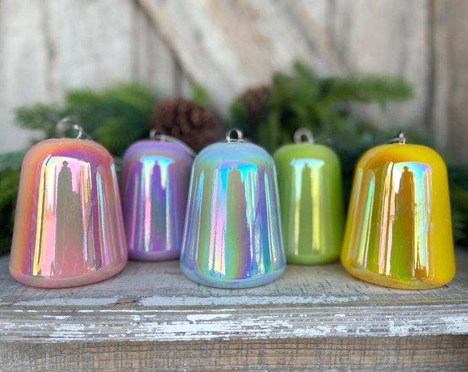 Set of 5 Gumdrop Iridescent Ornaments, Shatterproof Ornaments, Candy Ornaments
