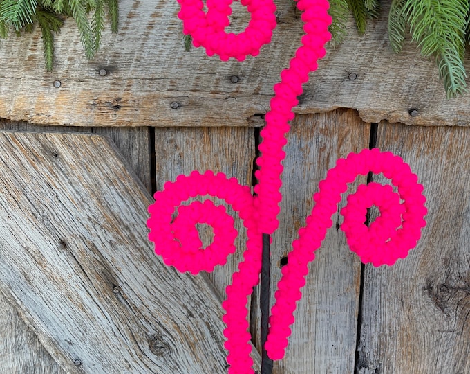 28" Hot Pink Puff Curly Spray, Hot Pink Halloween Spray,  Wreath Supply, Hot Pink Spray, Craft Supply, Pink Spray Pick, 57259BT
