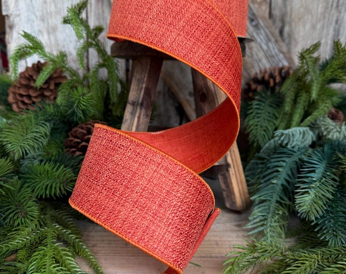 2.5" Orange Harvest Tween Ribbon, Farrisilk Ribbon,  Fall Ribbon, RS259-52