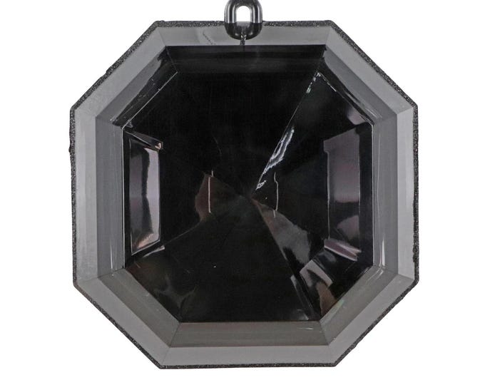 Black 6" Jewel Ornament, Square Jewel Ornament, Emerald Square Jewel, Jewel Ornaments