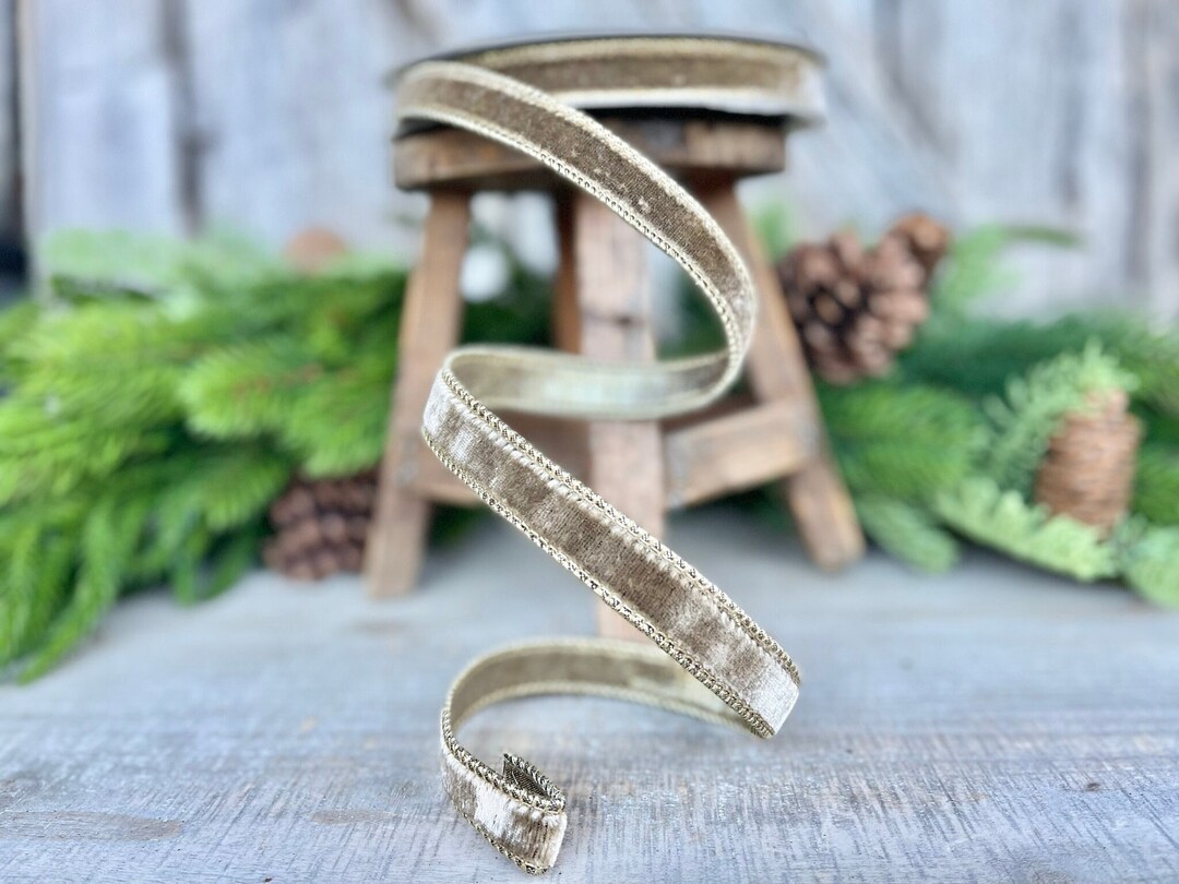 3/4 Mink Velvet Ribbon, Farrisilk Ribbon, Velvet Ribbon, Christmas