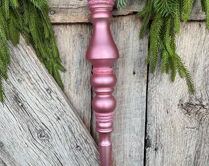 20” Pink Drop Ornament, Finial Ornament, Matte Pink Christmas Ornament, Pinkmas, BIg Pink Ornaments, Pink Christmas Tree Ornaments, Finial