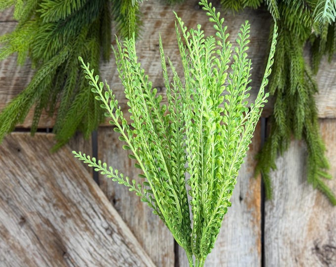 16" Lime Green Beaded Grass Spray, Lime Green Greenery, Halloween Beaded Grass