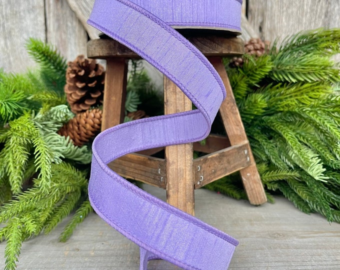 1” Lavender Dupion Ribbon, Farrisilk ribbon, wired ribbon, Spring Ribbon, Lavener Ribbon, Purple ribbon, Narrow Ribbon, RK608-70