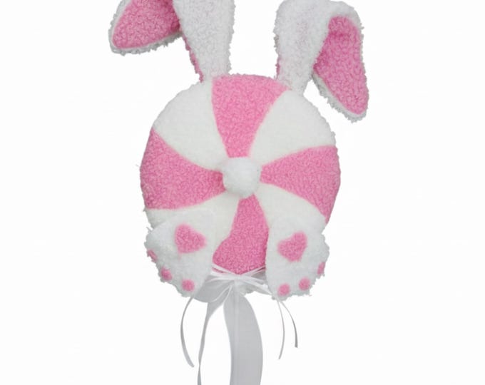 24" Bunny Floral Stem, Pink Bunny Lollipop Spray, Easter Bunny