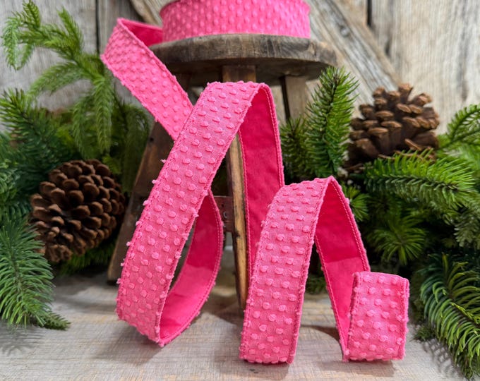 1" Pink Goosebumps Ribbon, Farrisilk Ribbon, Halloween Ribbon, HR025-14