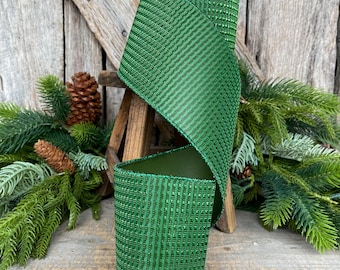 4" Emerald Green Ribbon, Christmas Ribbon, Green Ribbon, Christmas Tree RIbbon, Ribbon, Emerald Green Ribbon