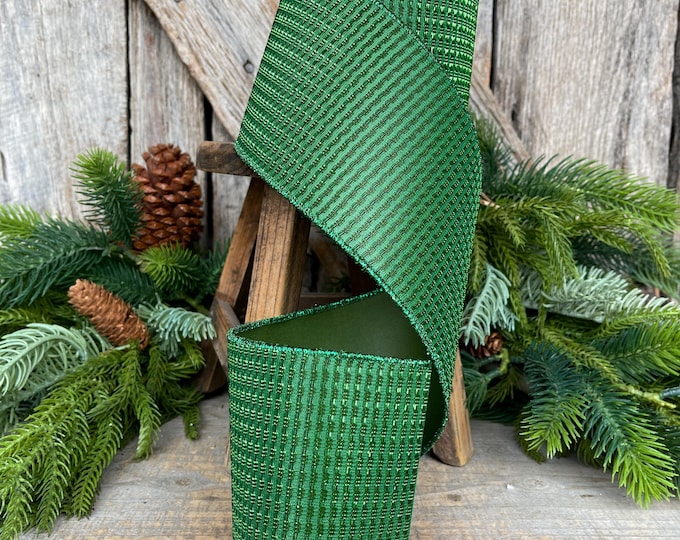 4" Emerald Green Ribbon, Christmas Ribbon, Green Ribbon, Christmas Tree RIbbon, Ribbon, Emerald Green Ribbon