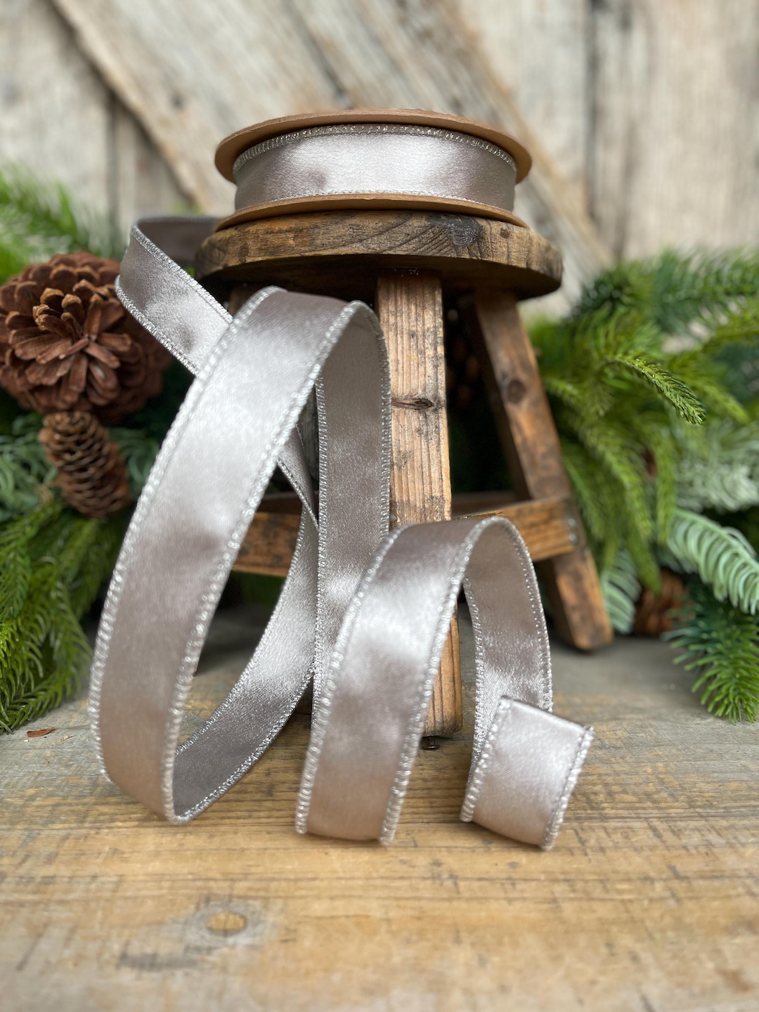 Silver Shimmer Wired Ribbon: 1