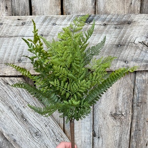 18&quot; Real Touch Fern Bush, Artificial Fern Bush, Greenery Bush, Spring Greenery, Greenery,  Greenery, Craft Supply, Floral Supply, 84248