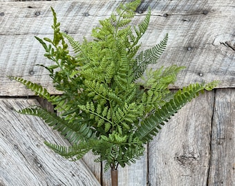 18" Real Touch Fern Bush, Artificial Fern Bush, Greenery Bush, Spring Greenery, Greenery,  Greenery, Craft Supply, Floral Supply, 84248