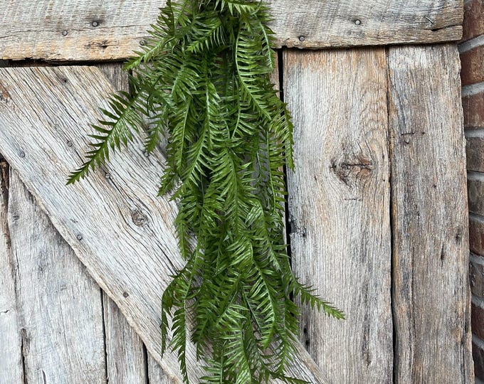42" Hanging Greenery Fern, Fern Greenery Bush, Artificial Greenery, Greenery for Wreath, Wreath Supply, Floral Supply, Hanging Bush, 15771