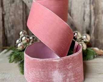 4" Pink Velvet Ribbon, Farrisilk ribbon, Velvet ribbon, Christmas ribbon, Pinkmas Ribbon, Ribbon, pink ribbon, Velvet ribbon, Christmas tree