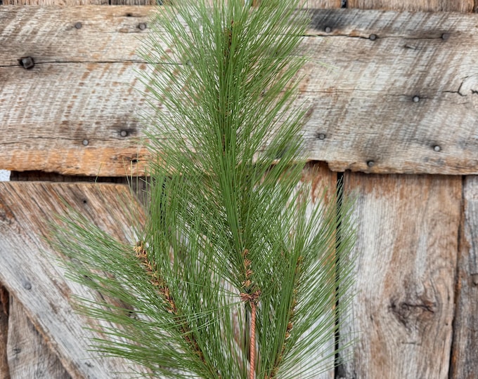24" Long Pine Needle Spray, Artificial Christmas Greenery