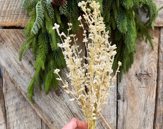 28" Natural Gypso Spray, Cream Baby’s Breath Floral Stem, Artificial Filler Spray