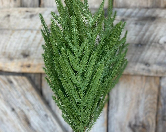 19" Norfolk Pine Spray, Real Touch Norfold Pine, Artificial Pine Spray, Christmas Greenery, Pine Spray, Artificial Greenery, 84372