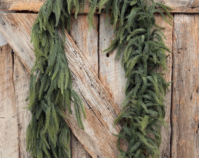6' Norfolk Real Touch Garland, Pine Greenery, Artificial Christmas Garland, Holiday Garland, Pine Garland