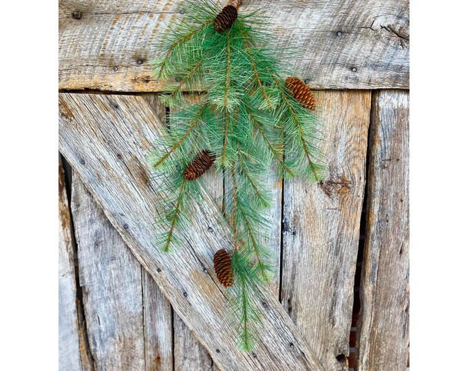 28" Long Needle Pine Swag, Christmas Pine Swag, Faux Pine Swag, Artificial Pine Swag, Farmhouse Christmas Swag, Christmas Front Door, XX9368