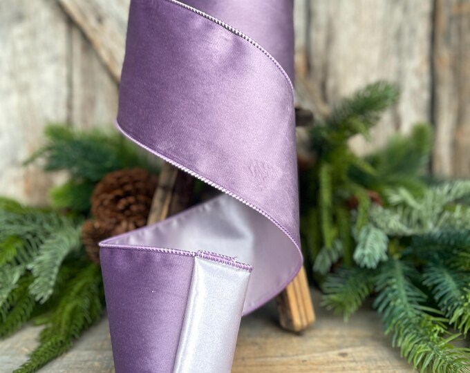 4" Lavender Purple Velvet Ribbon