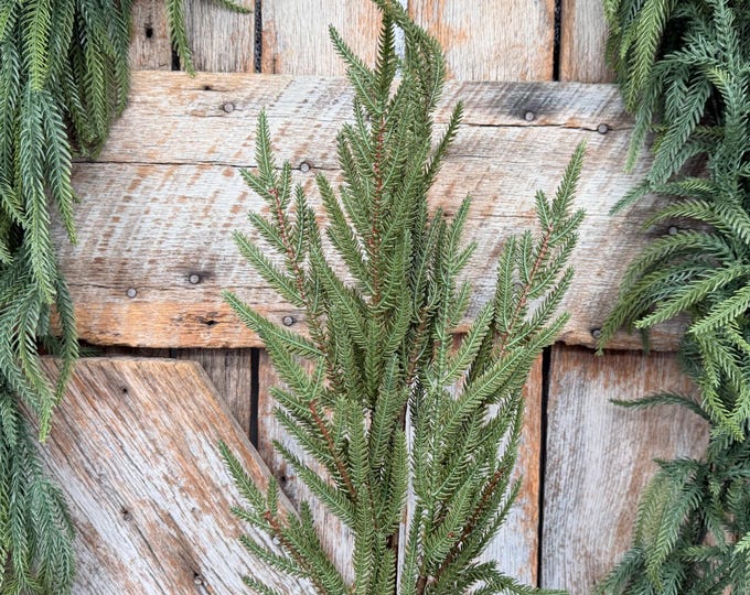 30" Real Touch Green Fir Branch Spray – Artificial Christmas Greenery