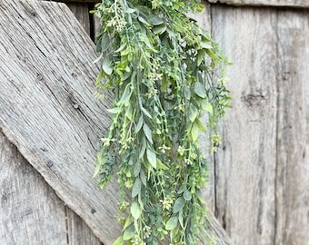 Hanging Greenery Bush, Mixed Greenery Bush, Artificial Greenery, Greenery for Wreath, Wreath Supply, Floral Supply, Hanging Bush,Spring Bush