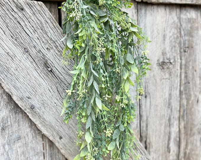Hanging Greenery Bush, Mixed Greenery Bush, Artificial Greenery, Greenery for Wreath, Wreath Supply, Floral Supply, Hanging Bush,Spring Bush