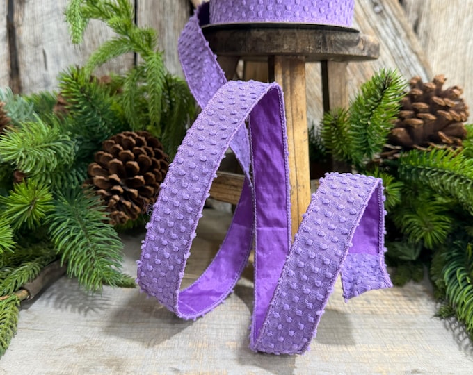 1" Purple Goosebumps Ribbon, Farrisilk Ribbon, Halloween Ribbon, HR025-27