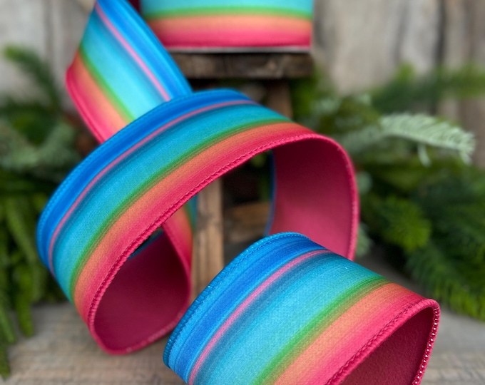 2.5" Tropics Ribbon, Farrisilk Ribbon, Wired Ribbon, Summer Ribbon, Bright Ribbon, Tropical Ribbon, SR060-32
