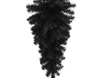 24" Black Teardrop Pine Swag, Swag Base, Black Pine Wreath, Halloween Decor, Halloween Wreath Supply, Black Pine Wreath, 82298-BK