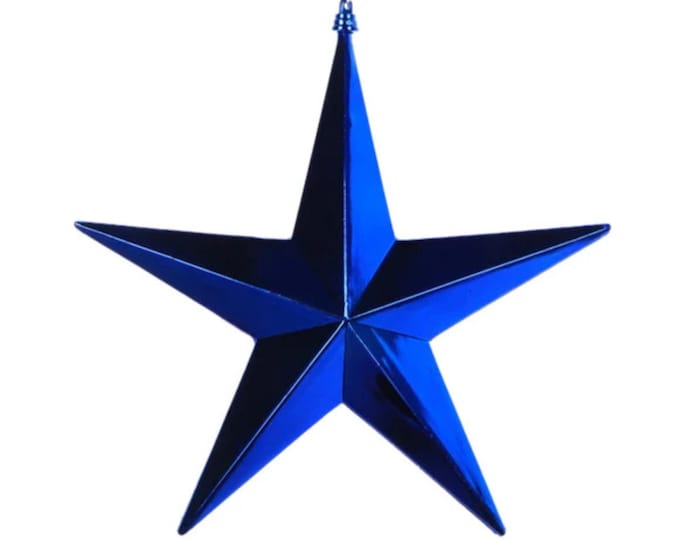 12" Blue Shining Star, Farrisilk Star, Patriotic Wreath Attachment, Patriotic Decor, Star Decor, 4th of July Decor, CX982-05